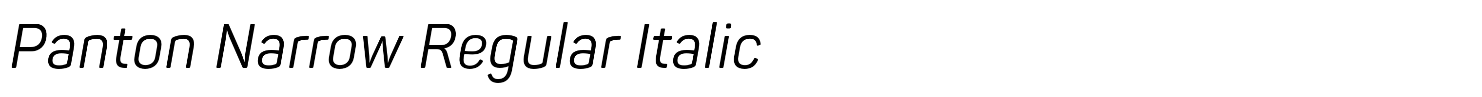 Panton Narrow Regular Italic